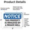 Signmission This Property Is Irrigated By Private Well, 5 in W x Rectangle, Vinyl Decal OS-2PACK-NS-D-35-L-18647 - alternate 4